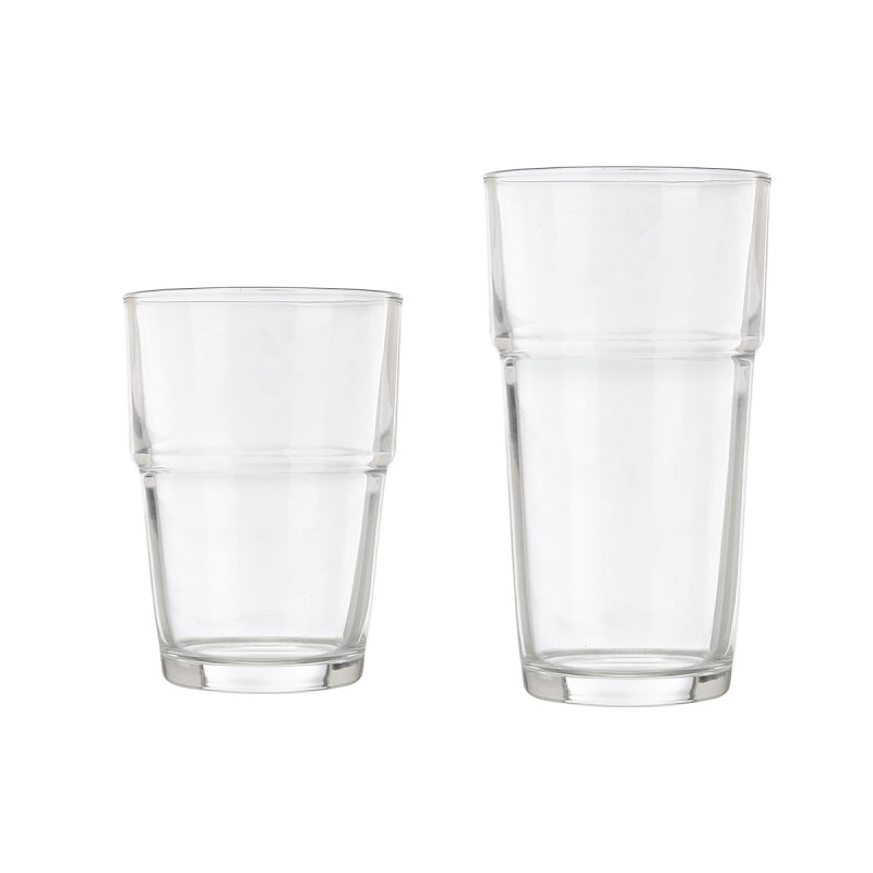 SET 12 VASOS APILABLES 270ML 370ML