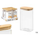 BARATTOLO RETTANGOLAR BOROSILICAT 1,8L TAPPO BAMBU