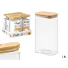 POT RECT BOROSILICATE 1,8L COUVERCLE BAMBOU