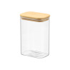1,4L RECTANGULAR BOROSILICATE JAR BAMBOO LID