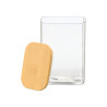 BARATTOLO RETTANGOLAR BOROSILICAT 1,4L TAPPO BAMBU