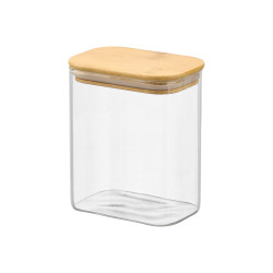 FRASCO RECTANGULAR BOROSILICATO 1,1L TAMPA BAMBU