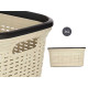 CESTA PLASTICA RATTAN VESTITI 36L CREMA
