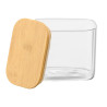 POT RECT BOROSILICATE 800ML COUVERCLE BAMBOU