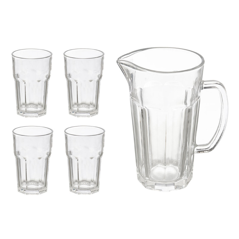 SET 5 PCS WATER JUG AND GLASSES  
