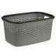 CESTO PLASTICO RATTAN ROUPA 36L CINZENTO 