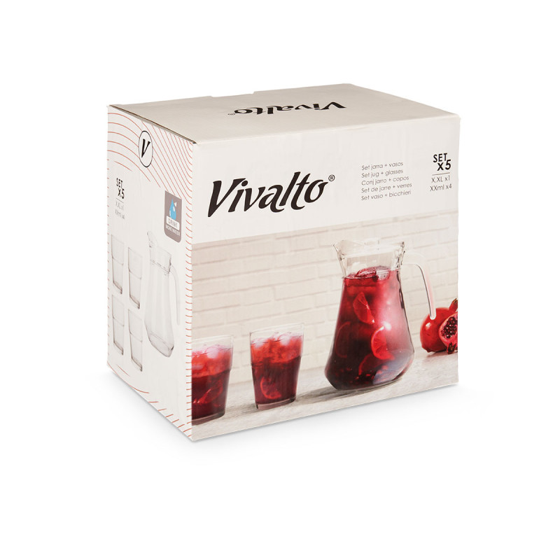 SET 5 PCS CARAFE ET VERRES À SODA