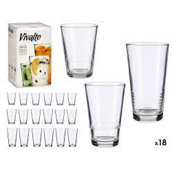 SET 18 BICCHIERI LINEE 230ML + 340ML + 510ML