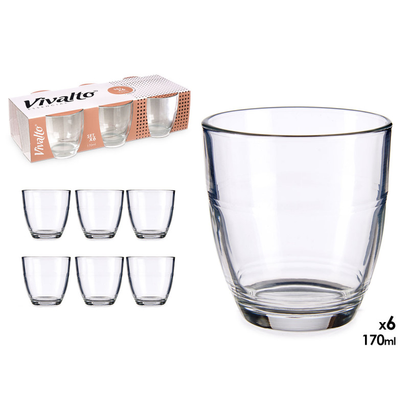 SET 6 VERRES VERRE CAFE AU LAIT 170ML