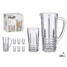 SET JARRA 1L Y 6 VASOS AGUA LINEAS 250ML