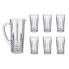 SET PICHET 1L  ET 6 VERRES EAU 250ML LIGNES