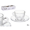 CANECA CAFE VIDRO 85ML COM PRATO
