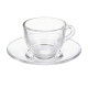 TASSE À CAFÉ ET SOUCOUPE EN VERRE 85ML