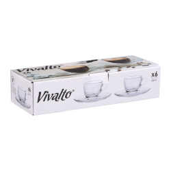 TASSE À CAFÉ ET SOUCOUPE EN VERRE 85ML