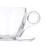 TAZZA VETRO CAFFÈ 170ML C PIATTINO