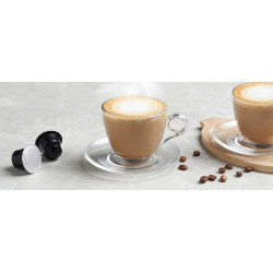 CANECA CAFE VIDRO 170ML COM PRATO