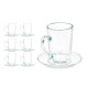 GLASS COFFEE MILK  MUG AND SAUCER 200ML 