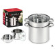 PENTOLA E VAPORIERA ACCIAIO 6L