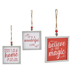 ADORNO NAVIDEÑO SURT 3 PCS 15 CM
