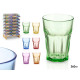 VASO VIDRIO SURT 6 COLORES 360ML DISPLAY