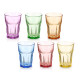 BICCHIERE VETRO 360 ML ASS 6 COLORI DISPLAY 