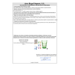 CRYSTAL GLASS 360 ML ASSORT 6 COLOURS DISPLAY