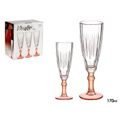 COUPE CAVA COULEUR SAUMON 170ML