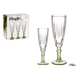 BICCHIERE CAVA COLORE VERDE 170ML