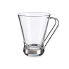 TAZZA IN VETRO C MANICO METALLO 200 ML CAFFELATTE