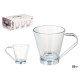 TAZZA IN VETRO C MANICO METALLO 85 ML CAFFÈ
