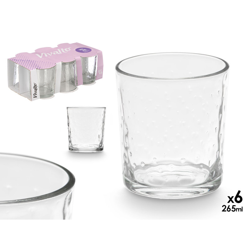 SET 6 VERRES 265ML POINTS NILO