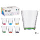 VASO VIDRIO RAYAS TRANSP COLOR 310 ML