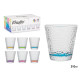 BICCHIERE VETRO LACRIMA TRASP COLOR 310 ML