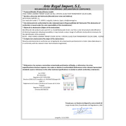 VASO VIDRIO LAGRIMA TRANSP COLOR 310 ML