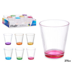 CRYSTAL GLASS STRIPES TRANSPARENT COLOR 375ML