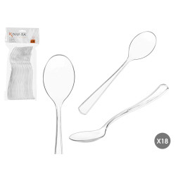 SET 18 CUCCHIO PLASTICA DOLCE TRASPARENTE