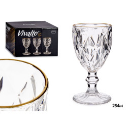 COPA AGUA 254ML DIAMANTE FILO ORO