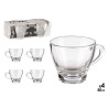 SET 4 TAZAS VIDRIO CAFE CON ASA 80ML