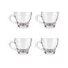 SET 4 TAZZINE CAFFE' VETRO CON MANICO 80ML
