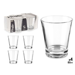 SET 4 TASSES A CAFÉ EN VERRE 85ML