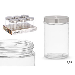 GLASS JAR STEEL LID 1,25L