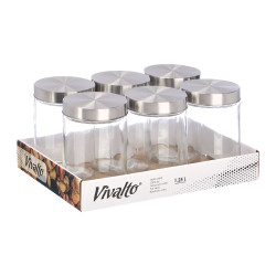GLASS JAR STEEL LID 1,25L