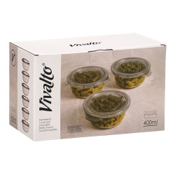 CONTENITORE PER ALIMENTI ROTONDO GRIGIO