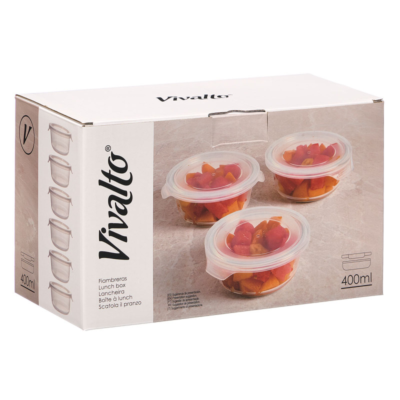 BOITE A LUNCH RONDE TRANSPARENTE
