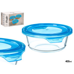 BLUE ROUND LUNCH BOX