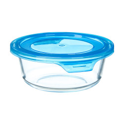 BLUE ROUND LUNCH BOX