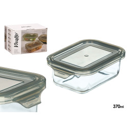 GRAY RECTANGULAR LUNCH BOX