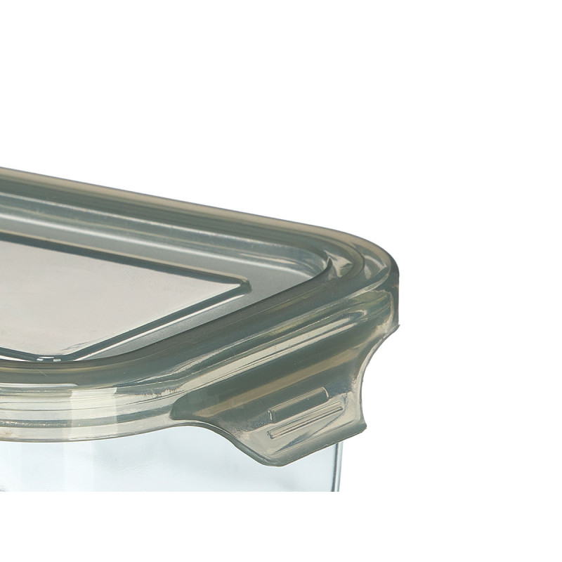 GRAY RECTANGULAR LUNCH BOX