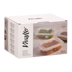 TRANSPARENT RECTANGULAR LUNCH BOX
