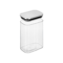 1,4L RECTANGULAR BOROSILICATE JAR STEEL LID